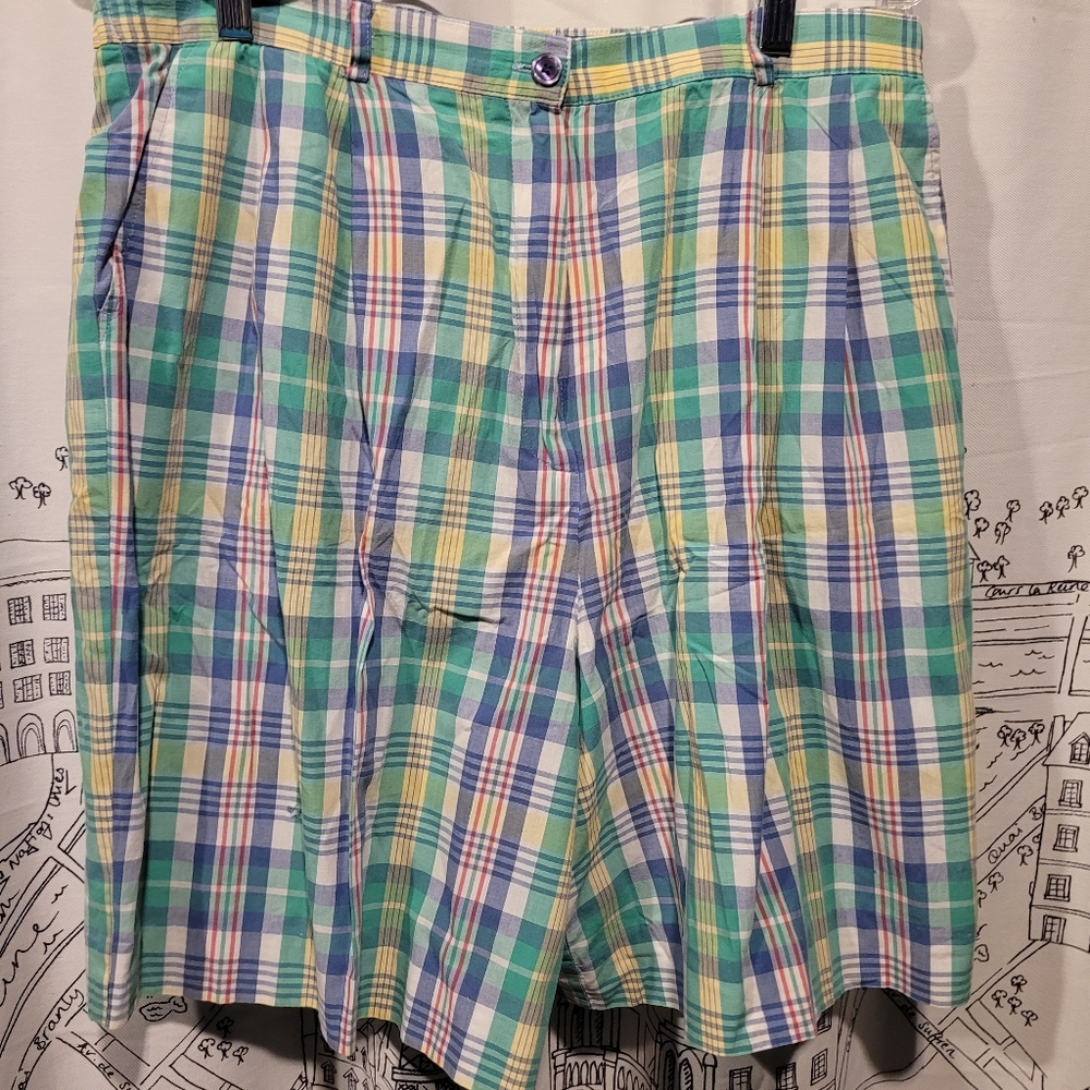 Vintage Plaid Pendleton Knockabouts 2 Piece Shirt and Short Set Size 16 - Picture 2 of 14
